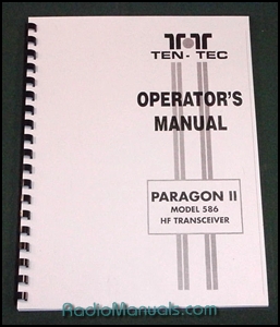TenTec Paragon II Model 586 Operator's Manual
